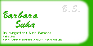 barbara suha business card